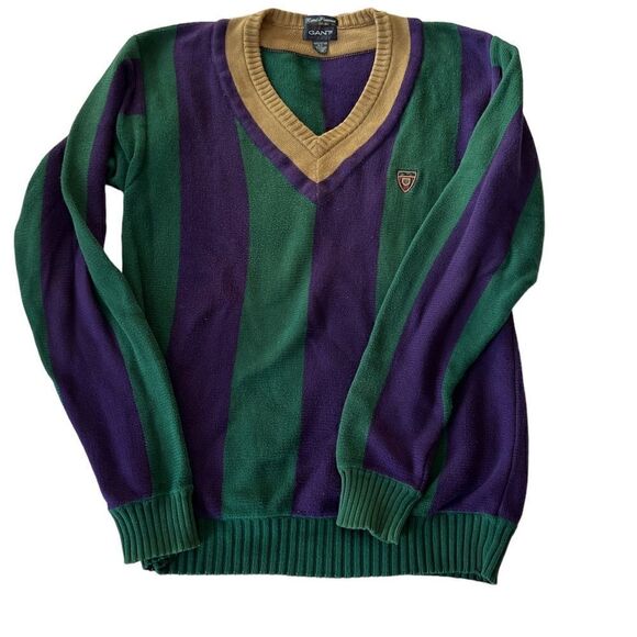 Vintage Men’s Hand Framed GANT V Neck Sweater size XLT - Picture 1 of 4
